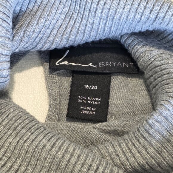 Lane Bryant Women Gray Cowl Neck Short Sleeve Sweater Top 2X 18 20 Classic Casua - Picture 3 of 6